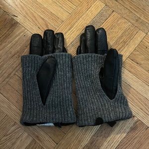 Urban Outfitters leather and cloth gloves